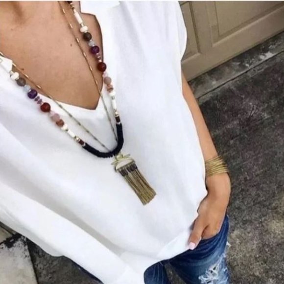 Stella and Dot - Genevieve Tassel necklace - Picture 1 of 7